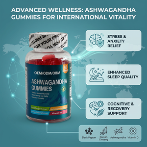 Gomitas de Ashwagandha con Melatonina de Fórmula Personalizada de Fábrica ODM para un Sueño Rápido y una Noche Tranquila, Marca Privada OEM a Granel - Product Image 1