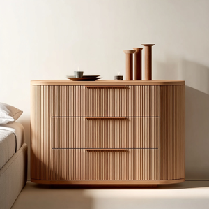 현대적인 미국식 원목 3단 서랍 스마트 다기능 화장대 겸 침실용 협탁 세트 (호텔용) - Product Image 1
