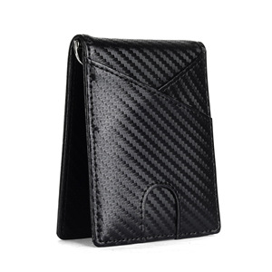 <b>Men's</b> Bi-Fold <b>Wallet</b> 6 Inch <b>RFID</b> Blocking Slim Carbon Fiber Design Multi-Card Slot Business Casual Everyday Use - Product Image 5