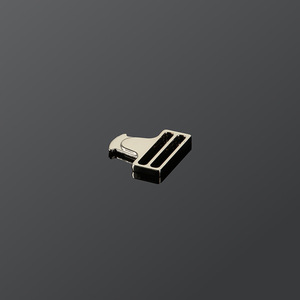 Hebilla deslizante de aleación, accesorio para bolsos de metal plateado y negro, duradero y ajustable para riñoneras, primavera 2022 - Product Image 1