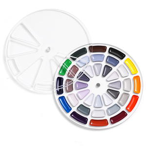 Set di 36 Colori Acquerelli Solidi in Tavolozza Portatile Rotonda con 360 °   Coperchio Girevole per Artisti, Principianti e Hobbisti - Product Image 1
