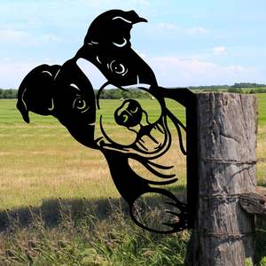 Decoraciones de Pared de Metal para Patio con Animales de Granja, Más Vendidas, para Sitios Web Independientes, Artesanía de Hierro Forjado para Exteriores - Product Image 3