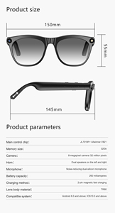 Nuevas Gafas Inteligentes AG08 <span class=keywords><strong>con</strong></span> IA 2026, <span class=keywords><strong>Cámara</strong></span> <span class=keywords><strong>de</strong></span> 8MP, Grabación <span class=keywords><strong>de</strong></span> Fotos y Vídeos, WiFi, Bluetooth, 32GB <span class=keywords><strong>de</strong></span> Almacenamiento, Asistente <span class=keywords><strong>de</strong></span> Voz, Traducción, Resistencia al Agua IP54 - Product Image 6