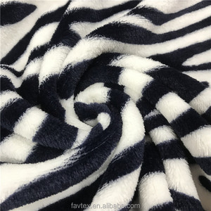 Custom Organico Zebra Animale Stampa Tessuto di Flanella di Trasporto Marittimo di Stampa - Product Image 3