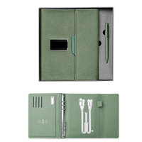 Carnet intelligent en cuir format A5 avec logo personnalisé, chargeur sans fil intégré, journal à feuilles mobiles, cadeau pour professionnels