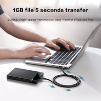 Cable USB 3.0 UGREEN US184 de PVC, 3A, Carga Rápida, USB A a USB C, Cable de Transmisión de Datos de Alta Velocidad para PC, Laptop y Móvil