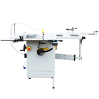 Scie à table horizontale circulaire de 10 pouces avec table coulissante et table d'extension, moteur 2200W, garantie 1 an