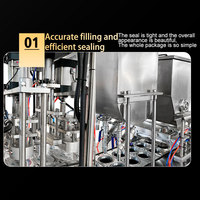 Machine de remplissage et de scellage de tasse de glace, tube de tasse de glace avec jus de fruit, injection de saveur de fruit, machine de fabrication de tasse de glace