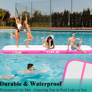 Tapis de gymnastique gonflable pas cher, Airtrack de sport pour le gymnastique, le yoga et le tumbling, avec dossier rabattable pour le sol - Product Image 4