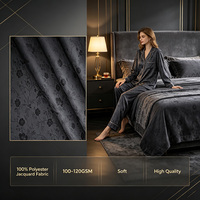 Tissu Jacquard 100% Polyester Antistatique Facile à Laver, Idéal pour Vêtements de Nuit, Pyjamas et Tenues Décontractées pour Hommes et Femmes - Meilleures Ventes