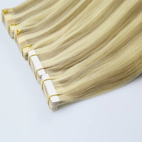 Extensions de cheveux naturels 100% humains de qualité supérieure 12A, double épaisseur, pointes épaisses, 40 pièces par paquet, extensions à bandes adhésives droites, vente en gros