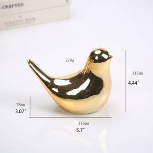 Accessori Decorativi per la Casa in Ceramica Dorata a Forma di Uccello, di Nuova Concezione - Product Image 2