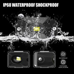 Bán Buôn Xe Ambiance Chiếu Sáng Ứng Dụng Điều Khiển RGB Rgbw Đèn Đá Cao Không Thấm Nước 4 6 8 12 Vỏ <span class=keywords><strong>LED</strong></span> Ánh Sáng Đá <span class=keywords><strong>Kit</strong></span> - Product Image 5