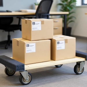 Chariot à <span class=keywords><strong>meubles</strong></span> en bois massif robuste, entièrement assemblé avec quatre roues pour un déplacement <span class=keywords><strong>et</strong></span> un <span class=keywords><strong>transport</strong></span> faciles - Product Image 1