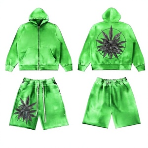 Conjunto Deportivo de Dos Piezas para Hombre, Transpirable, Casual, Liso, Veraniego, Estampado, Ecológico, 100% Algodón, con Detalles Únicos, Corto - Product Image 1
