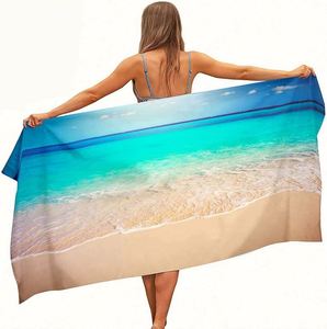 Serviette de plage, de bain et de surf en microfibre de polyester recyclé, grande taille rectangulaire, séchage rapide, avec logo personnalisé - Product Image 3