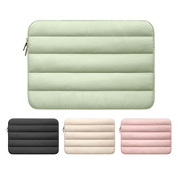 Housse d'ordinateur portable personnalisée simple en polyester, portable, rembourrée, 13-15 pouces, légère, durable, protectrice pour femmes