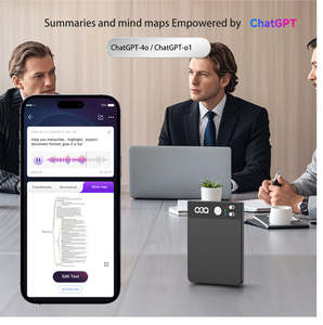 Enregistreur intelligent ultra-mince de type carte à IA pour la traduction de procès-verbaux de conférence à conception magnétique - Enregistrement de 15 heures - Product Image 2