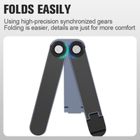 Support de refroidissement pour ordinateur portable en aluminium Support pour tablette portable Support pliable Hauteur réglable Support pour ordinateur portable