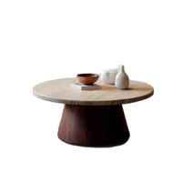 Ensemble de tables basses compactes de style Wabi-sabi, modernes et minimalistes, en pierre naturelle, pour petits appartements