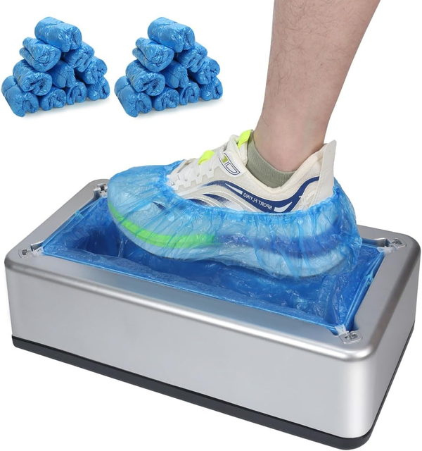 Manual Shoe Cover Dispenser Machine Hand Crank Step on Overshoe Applicator Indoor Use Factory Direct Wholesale China Exporter