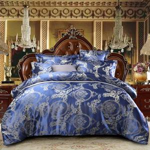 Juego <span class=keywords><strong>de</strong></span> Ropa <span class=keywords><strong>de</strong></span> <span class=keywords><strong>Cama</strong></span> <span class=keywords><strong>para</strong></span> Boda, Estilo Europeo, Satén Jacquard, Juego <span class=keywords><strong>de</strong></span> 4 Piezas, Juego <span class=keywords><strong>de</strong></span> Funda Nórdica y Sábanas - Product Image 2