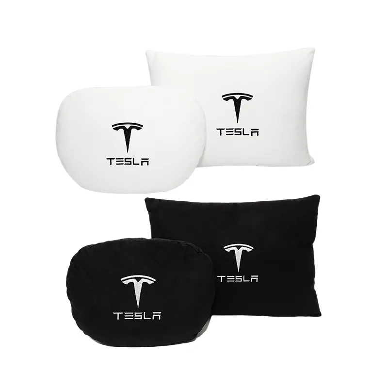 Bantal sandaran kepala 2 pak, bantal leher Tesla Model Y/3 leher desain unik
