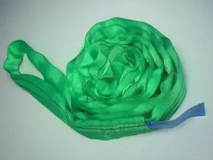 Sling Factory Supply Customizable 1-12m 2ton Green Polyester Light Flexible Eye Round Sling