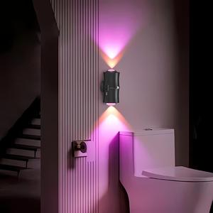 Nueva lámpara de pared con forma de bambú, sin instalación, carga magnética, sensor inteligente de movimiento humano, doble cabezal - Product Image 2