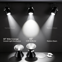 Lentille réflectrice LED COB ronde OEM, 60 degrés, PC de qualité optique pour éclairage encastré