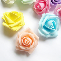 Têtes de fleurs en mousse de 4,5 cm, roses décoratives, fleurs artificielles pour la décoration