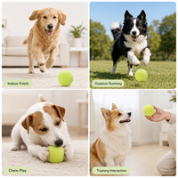 Jouets à mâcher interactifs en peluche durables et écologiques pour le nettoyage des dents, balle de tennis pour chien, rebondissant, pour l'exercice en extérieur et en intérieur