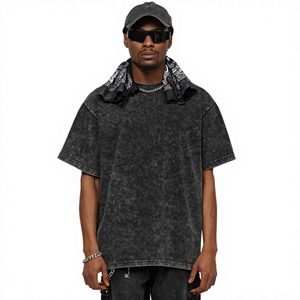 OEM Oversized Streetwear 300 Gsm Tejido Sólido 100% Algodón Personalizado con Impresión DTG Vintage de Alto Gramaje Lavado Ácido Anti-Pilling Liso - Product Image 1