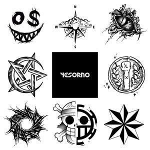 Jugo de hierbas temporal a prueba de agua de diseño fresco para <span class=keywords><strong>cara</strong></span> <span class=keywords><strong>sonriente</strong></span> brújula <span class=keywords><strong>tatuaje</strong></span> pegatina Ojo de estrella de cinco puntas para hombres y mujeres - Product Image 6