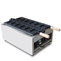 Oeuf de poulet à Six trous commercial et machine à gaufres ovale fabricant de gâteau aux haricots rouges Snack Food