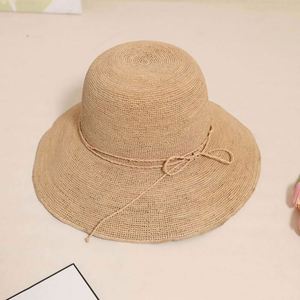 Handmade Raffia <b>Straw</b> <b>Hat</b> Versatile Fisherman's <b>Hat</b> Summer Foldable Sunscreen <b>Straw</b> <b>Hat</b> - Product Image 2