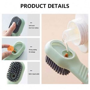 Brosse de nettoyage de chaussures électrique multifonction avec poils en nylon doux, manche en plastique écologique pour usage domestique - Product Image 3