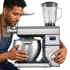 Robot pâtissier automatique pour la <span class=keywords><strong>cuisine</strong></span>, affichage LED de l'heure, capacité de 8,5 L, moteur électrique de 1500 W, bol mélangeur en acier inoxydable, crochet pétrisseur - Product Image 2