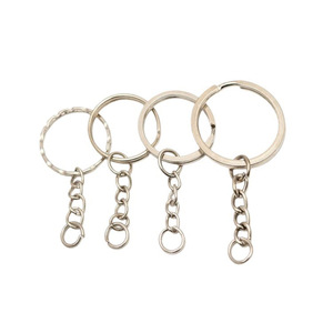 Metal <b>Key</b> Chains Zinc Alloy Round Lobster Clasp DIY Jewelry <b>Accessories</b> Nickel Plating Iron Chain Pendant - Product Image 2