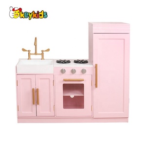 New Released Pretend <strong>Wooden</strong> pink <strong>Kitchen</strong> <strong>Play</strong> <strong>Set</strong> for Children W10C479 - Product Image 1