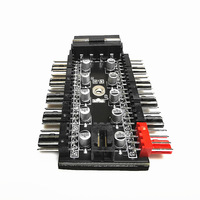 Divisor alimentado de 4 pines IDE de concentrador de ventilador PWM de 10 puertos para ventiladores de refrigeración de escritorio de 4 pines/3 pines con control de velocidad sincronizado