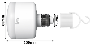 <span class=keywords><strong>Ampoule</strong></span> LED rechargeable, grande capacité de batterie 5400 mAh, base de lampe E27/26, télécommande avec base magnétique et crochet - Product Image 6