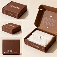 Boîte en carton ondulé pliable, robuste et durable, avec logo imprimé personnalisé, pour emballage cadeau et expédition de produits de soin de la peau, vente en gros