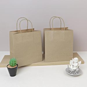 Sac en papier kraft brun avec poignées taille XL 19x13x21cm écologique avec doublure inférieure 20/40FT Standard de Thaïlande 0204028 - Product Image 3