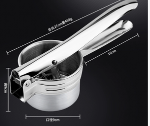 Écrase-purée 3-en-1 en acier inoxydable, écrase-légumes <span class=keywords><strong>manuel</strong></span>, presse-purée, presse-fruits, écrase-légumes <span class=keywords><strong>manuel</strong></span>, presse-agrumes - Product Image 4
