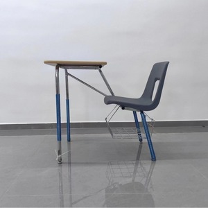 Conjunto de escritorio y silla para estudiantes, tablero de madera, estructura de metal, muebles escolares duraderos, 84x475x785, diseño minimalista - Product Image 2