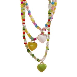 <b>Candy</b> Color Heart Seed Bead <b>Necklace</b> Handmade Beaded Jewelry Gift For Women Girls Fashion Accessory - Product Image 5