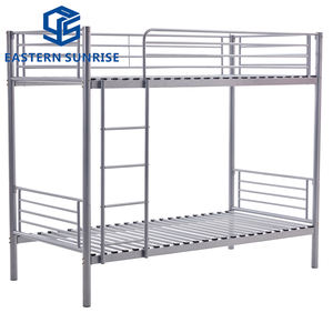 Оптовая продажа прочных стальных двухъярусных кроватей (двухъярусная кровать над двумя односпальными) для взрослых общежитий и хостелов - Product Image 2