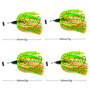 Señuelo Artificial Tipo Falda con Anzuelos para Pesca de Lubina en Agua Dulce, 5 Piezas, Multicolor, Señuelos de Plástico para Fondo - Product Image 5