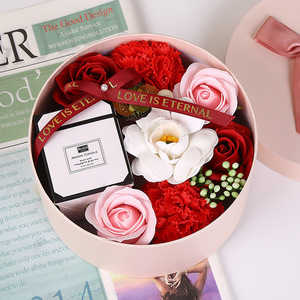 Geburtstags geschenk Runde Aroma therapie Kerze Seife Blume Geschenk box Freundin Mutter Valentinstag Luxus Geschenkset - Product Image 2